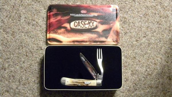 Case XX USA 1 Dot (1999) Vintage Stag V5254 HB SS Trapper Hobo Knife 1998 Evansville Knife Club Case XX USA 1 Dot (1999) Vintage Stag V5254 HB SS Trapper Hobo Knife 1998 Evansville Knife Club