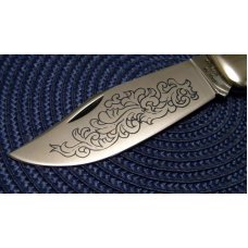 Case XX Hand Made USA 3 Dot (1977) Stag 5172 SSP Blue Scroll Clasp Knife Case XX Hand Made USA 3 Dot (1977) Stag 5172 SSP Blue Scroll Clasp Knife
