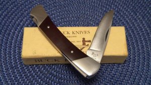 Buck USA Model # 501 Micarta Esquire Lockback Knife c.Pre-1986 - NIB