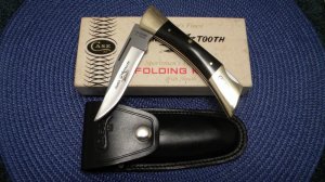 Case XX Stainless USA 7 Dot (1973) Wood 7197 L SSP Shark Tooth Lockback Knife - NIB