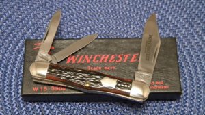 Winchester Trademark USA 1990 Bone 3902 Whittler Knife - NIB