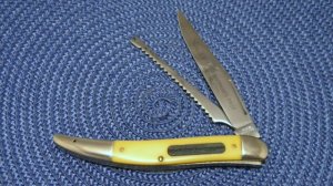 Olsen HC MI USA 27 Yellow Fisherman's Pride Stainless Steel Fish Knife