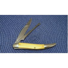 Olsen HC MI USA 27 Yellow Fisherman's Pride Stainless Steel Fish Knife Olsen HC MI USA 27 Yellow Fisherman's Pride Stainless Steel Fish Knife