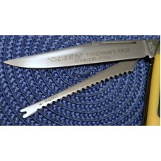 Olsen HC MI USA 27 Yellow Fisherman's Pride Stainless Steel Fish Knife Olsen HC MI USA 27 Yellow Fisherman's Pride Stainless Steel Fish Knife