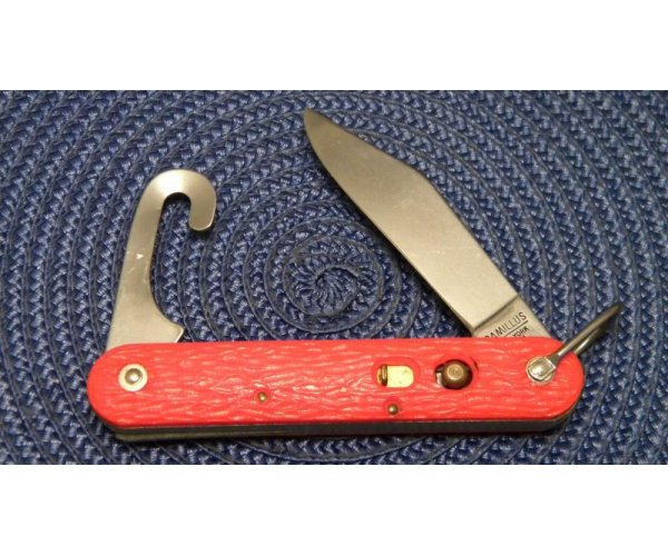 Camillus New York USA Orange Paratrooper Switchblade Knife