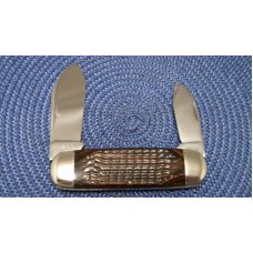 Case XX USA 4 Dot (1976) Laminated Wood 6250 Etched Elephant Toe Knife Case XX USA 4 Dot (1976) Laminated Wood 6250 Etched Elephant Toe Knife