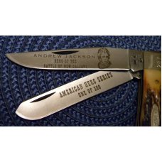 Case XX SS USA 9 Dot (1981) Stag 5254 Andrew Jackson Hero of the Battle of New Orleans Trapper Knife Case XX SS USA 9 Dot (1981) Stag 5254 Andrew Jackson Hero of the Battle of New Orleans Trapper Knife