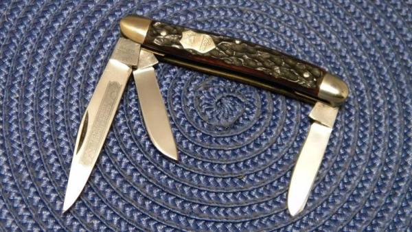 German Eye Solingen Germany 3 Eye Bone Stockman Knife German Eye Solingen Germany 3 Eye Bone Stockman Knife