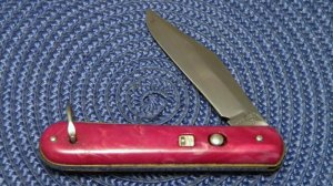 Shur-Snap Colonial Prov USA Purple Swirl Switchblade Knife