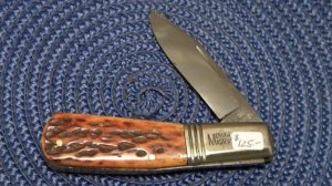 Custom Bone Handle Folding Pocket Knife by Mervin Masters of Louisville KY