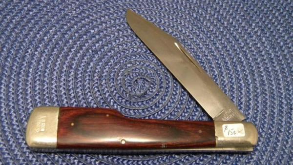 Custom Wood Handle Folding Large Gunstock Knife by Mervin Masters of Louisville KY