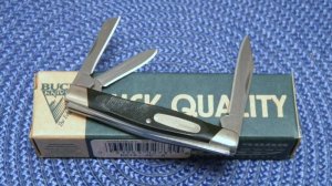 Buck 310 USA Black Saw Cut Delrin Whittler Knife c.2000 - NIB