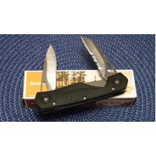 Buck Japan B274-BK-0 Black Wharncliffe 2 Blade Dual Linerlock Knife - NIB