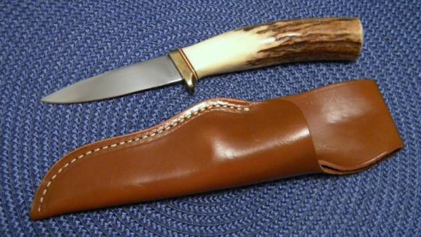 Gerber Portland ORE USA Stag Model C300A Fixed Blade Sheath Knife
