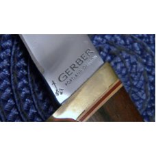 Gerber Portland ORE USA Wood Model C300A Fixed Blade Sheath Knife