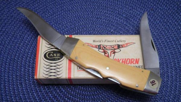 Case XX SS USA 10 Dot (1980) Micarta Texas Lockhorn Double Lockblade Knife in Box Case XX SS USA 10 Dot (1980) Micarta Texas Lockhorn Double Lockblade Knife in Box