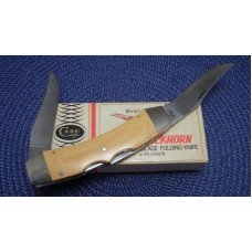 Case XX SS USA 10 Dot (1980) Micarta Texas Lockhorn Double Lockblade Knife in Box Case XX SS USA 10 Dot (1980) Micarta Texas Lockhorn Double Lockblade Knife in Box