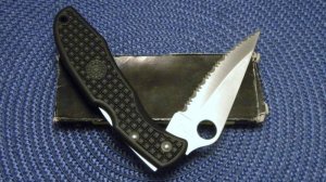 Spyderco G-2 Stainless Seki-City Japan C10SBK Serrated Endura Tactical Lockback Knife - NIB 