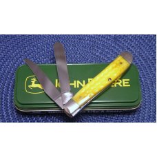 Case XX USA 2005 Yellow Bone 6207 SS John Deere Mini Trapper Knife - NIB Case XX USA 2005 Yellow Bone 6207 SS John Deere Mini Trapper Knife - NIB