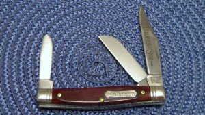 Heritage Schrade + NY USA Red Bone Everlastingly Sharp 8341 Stockman Knife c.1983