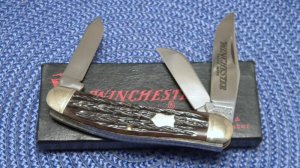Winchester Trademark USA 1989 Bone 3949 Sowbelly Knife - NIB