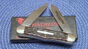Winchester Trademark USA 1988 Bone 2880 1/2 Swell Center Knife - NIB
