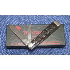 Winchester Trademark USA 1988 Bone 2851 Gunstock Knife - NIB Winchester Trademark USA 1988 Bone 2851 Gunstock Knife - NIB