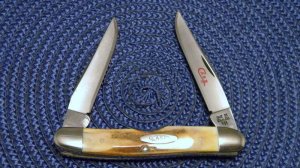 Case XX Stainless USA 2 Dot (1978) Stag Red Etch SSP Muskrat Knife
