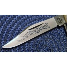 Case XX Stainless USA 3 Dot (1977) Blue Scroll 5347 HP SSP Stag Stockman Knife Case XX Stainless USA 3 Dot (1977) Blue Scroll 5347 HP SSP Stag Stockman Knife