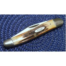 Case XX Stainless USA 3 Dot (1977) Stag 52087 SSP Blue Scroll Stockman Knife Case XX Stainless USA 3 Dot (1977) Stag 52087 SSP Blue Scroll Stockman Knife