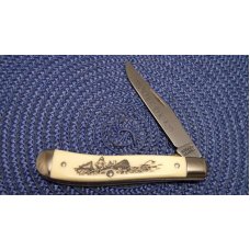 Schrade + USA SC503 Moby Dick Scrimshawed Slimline Trapper Linerlock Knife - NIB Schrade + USA SC503 Moby Dick Scrimshawed Slimline Trapper Linerlock Knife - NIB