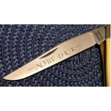 Schrade + USA SC503 Moby Dick Scrimshawed Slimline Trapper Linerlock Knife - NIB Schrade + USA SC503 Moby Dick Scrimshawed Slimline Trapper Linerlock Knife - NIB