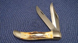 Case XX Stainless USA 4 Dot (1976) Stag 5265 SAB SSP Razor Edge Folding Hunter Knife