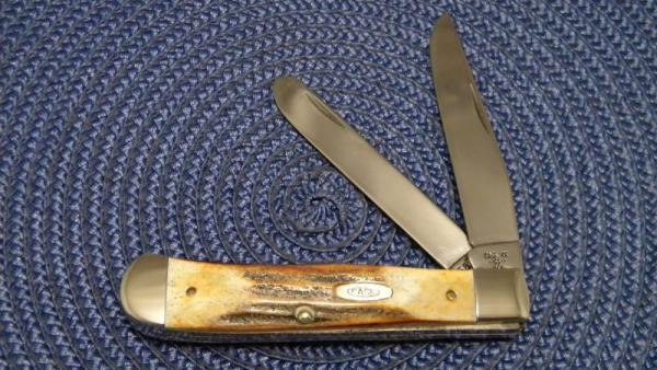 Case XX SS USA 4 Dot (1986) Stag 5254 SS Trapper Knife Case XX SS USA 4 Dot (1986) Stag 5254 SS Trapper Knife