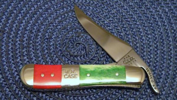 Case XX USA 2002 Red & Green Bone 61953 L SS Russlock Knife Case XX USA 2002 Red & Green Bone 61953 L SS Russlock Knife