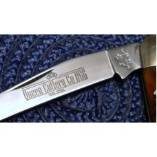 Queen Cut. Co. #66 PH-D2 Etched Blade Bone Muskrat Knife Queen Cut. Co. #66 PH-D2 Etched Blade Bone Muskrat Knife
