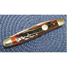Queen Cut. Co. #66 PH-D2 Etched Blade Bone Muskrat Knife Queen Cut. Co. #66 PH-D2 Etched Blade Bone Muskrat Knife