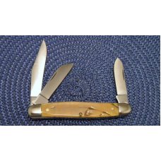 Canal Street Cutlery Co. USA Oiled Ram's Horn Stockman Knife