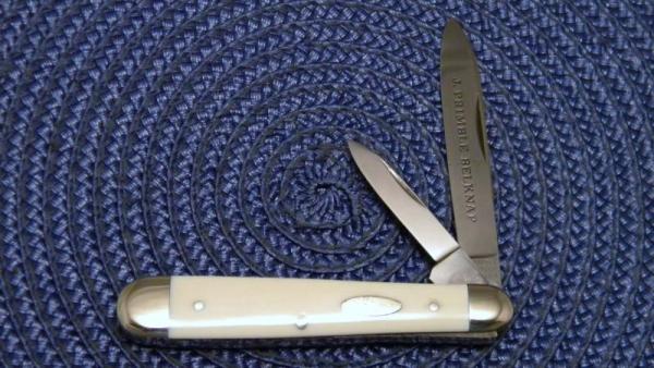 J Primble Belknap Germany Genuine Ivory 2 Blade Jack Knife - c.1955 J Primble Belknap Germany Genuine Ivory 2 Blade Jack Knife - c.1955