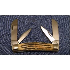 Queen #32 Winterbottom Bone Large Congress Knife No Tang Stamp Etched c.1960's Queen #32 Winterbottom Bone Large Congress Knife No Tang Stamp Etched c.1960's