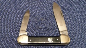 German Eye 3 Eye Premium Quality Hammer Forged Solingen Germany Black Canoe Knife