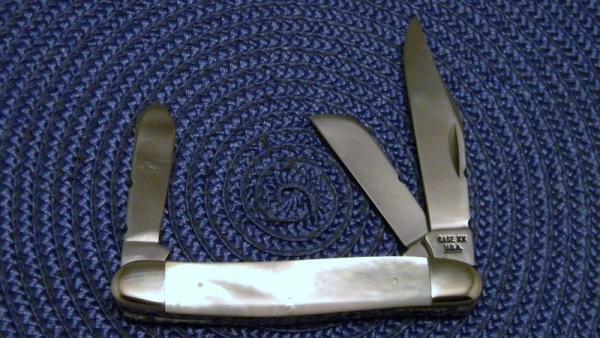 Case XX USA 6 Dot (1974) Pearl 6347 HP Customized Stockman Knife Case XX USA 6 Dot (1974) Pearl 6347 HP Customized Stockman Knife