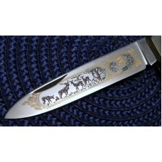Parker Frost Stainless Solingen Germany Stag Lockback Knife
