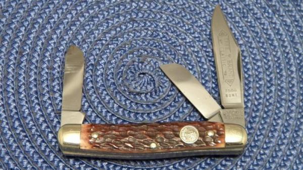Boker Solingen Germany Tree Brand Classic Bone 7588 Stockman Knife