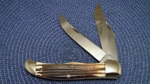 Queen #39 Winterbottom Bone Folding Hunter Knife No Tang Stamp No Etch c.1960's