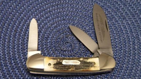 Parker Frost Cutlery Rodgers Wostenholm England Stag Canoe Knife