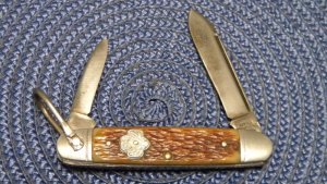 Utica Featherweight Bone 2 Blade Girl Scout Knife