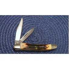 Case XX Stainless USA 3 Dot (1977) Stag 52087 SSP Blue Scroll Stockman Knife Case XX Stainless USA 3 Dot (1977) Stag 52087 SSP Blue Scroll Stockman Knife