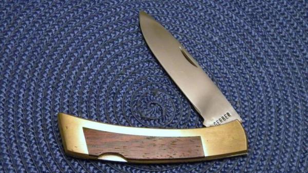 Gerber Portland, OR 97223 USA Brass Folding Lockback Knife Gerber Portland, OR 97223 USA Brass Folding Lockback Knife