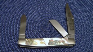 Sargent USA Old Sarge Pearl & Abalone Pearl Stockman Knife